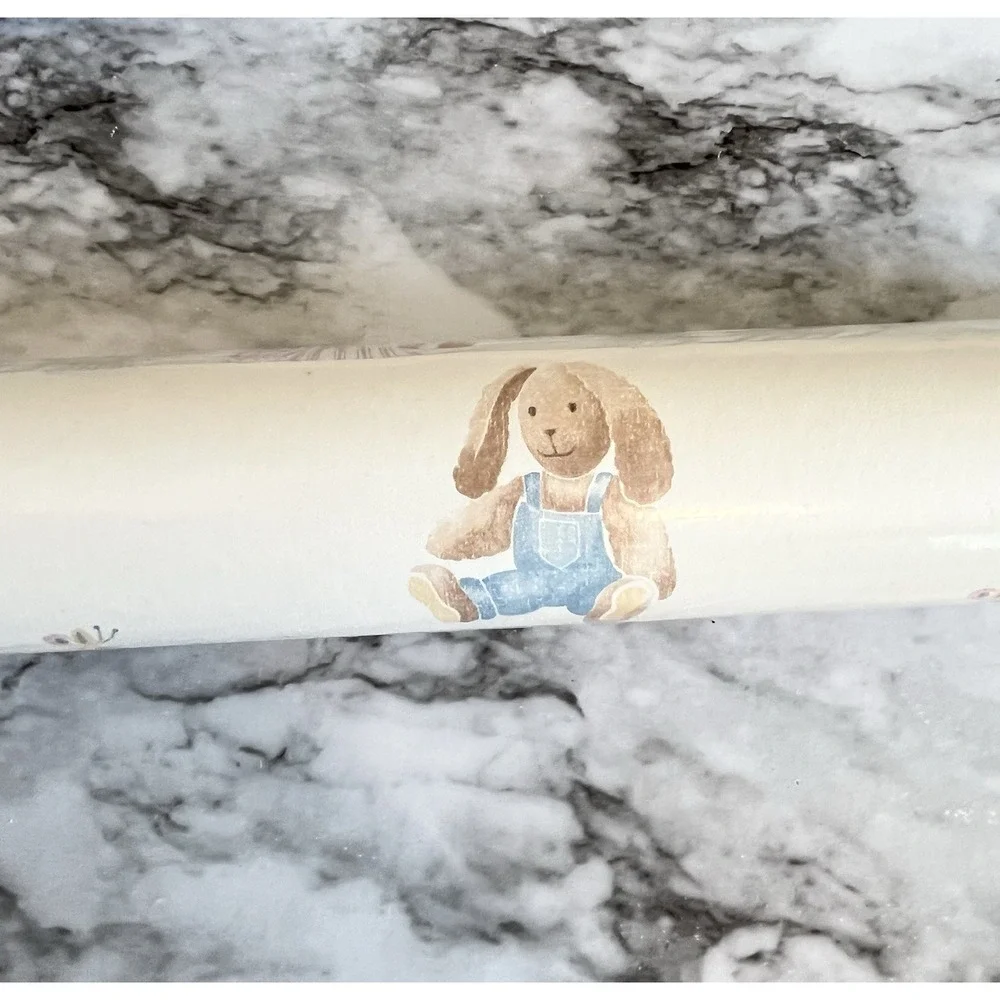 Mayfair NOS Vtg Country Bears Wallpaper Nursery Bunnies  90's 2 Rolls 112 Sq Ft